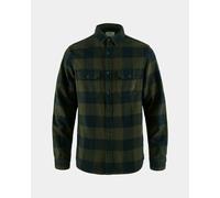 Fjallraven Ovik Heavy Flannel Shirt Mens in Deep Forest/Dark Navy
