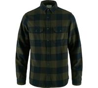 Fjallraven Ovik Heavy Flannel Shirt Mens in Deep Forest/Dark Navy