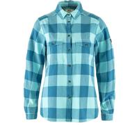 Fjallraven Ovik Heavy Flannel Shirt Womens in Dawn Blue/Breeze Blue