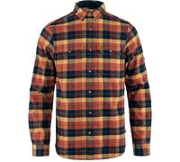 Fjallraven Singi Heavy Flannel Shirt Mens in Autumn Leaf/Dark Navy
