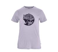 Fjall Raven - Lightweight merino wool hiking T-shirt with short sleeves - Abisko Wool Fox SS W Lavender Mist Dark Navy for Women in Recycled Polyester - Size L - Purple Purple L