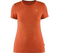 FJALLRAVEN Women's Bergtagen Thinwool T shirt, Hokkaido Orange, M UK