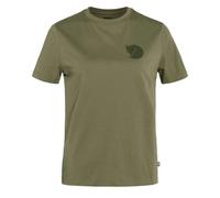 Fjällräven - Women's Fox Boxy Logo Tee - T-shirt size L, olive