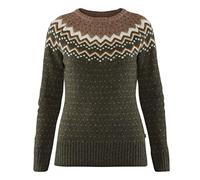 FJALLRAVEN Women's Övik Knit Sweater W. Jersey, Deep Forest, S