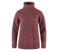 Fjallraven Womens Ovik Cable Knit Roller Neck Mesa Purple