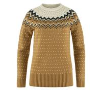 Fjallraven Womens Ovik Knit Sweater Buckwheat Brown / Chalk White