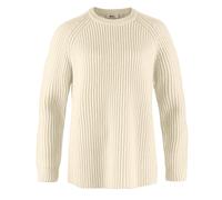 Fjällräven - Women's Övik Rib Sweater - Wool jumper size L, sand/white