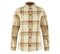 NEW - Official Fjallraven Womens Singi Flannel Overshirt Chalk White / Dune Beig