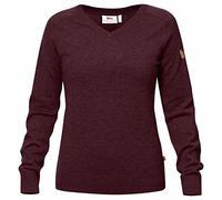 Fjallraven Women's Sörmland V-neck Sweater Sweatshirt, Red, M UK