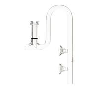 FJARDE Aquarium Glass Lily Pipe for Fish Tank Canister Filter,Unique Outflow Surface Skimmer,5/8''ID(16/22mm) Tubing,L-Type Outflow 17mm/Standard,Item No.1721.