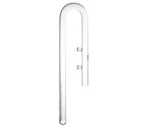 FJARDE Aquarium Glass Lily Pipe for Fish Tank Canister Filter,Unique Outflow Surface Skimmer,Protects Fish and Shrimp.Ideal for Rimless Aquariums,5/8''ID(16/22mm) Tubing,17mm Inflow Item No.1711.