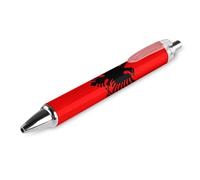 FJAUOQ Albanian Flag Ballpoint Pen Slim Retractable Blue Ink 0.5 Mm Ballpoint Pen for Writing And Signing Home School Office 1 PCS