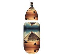 FJAUOQ Baby Swaddle Blanket, Dreaming of The Pyramids of Khufu Newborn Swaddle Receiving Blanket, Newborn Receiving Set with Matching Head Cap