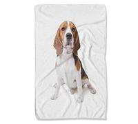 FJAUOQ Beagle Dog,Bath Towels/Hand Towels/Washcloths,Beagle Dog Posing,Bathroom Towels|Soft & Absorbent Towels for Bathroom,Brown White,16x27.5in
