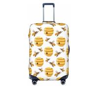 FJAUOQ Beehives Honey Bees Cute Luggage Cover-Travel Suitcase Protector Covers Washable Fits 18-32 Inch Luggage(Not Included Suitcase)