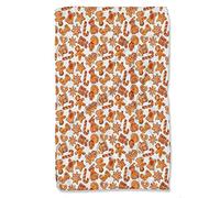 FJAUOQ Christmas Theme, Microfiber Hand Towels,Gingerbread Man House Xmas,Soft and Absorbent,Premium Quality Perfect for Daily Use Microfiber Towel,Brown and White,16x27.5in