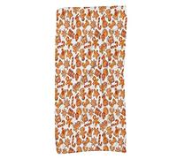 FJAUOQ Christmas Theme, Towel Set Bath Towels High Absorbent,Gingerbread Man House Xmas,Hotel Quality Super Soft and Quick-Dry,Microfibre Towel,Brown and White,12x27.5in