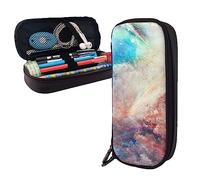 FJAUOQ Complex Color Pencil Case Big Capacity Leather Pencil Pouch Portable Pencil Bag with Zipper for Office Organizer