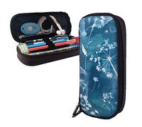 FJAUOQ Cow Parsley Pencil Case Big Capacity Leather Pencil Pouch Portable Pencil Bag with Zipper for Office Organizer