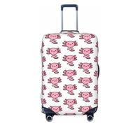 FJAUOQ Cute Axolotl Pink Pattern Luggage Cover-Travel Suitcase Protector Covers Washable Fits 18-32 Inch Luggage(Not Included Suitcase)