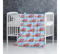 FJAUOQ Fire Truck Fireman Baby Blanket Gifts Super Soft Swaddle Newborn Cozy Baby Receiving Blanket Stroller Throw Blanket for Crib 40x30 in forBaby/Puppy