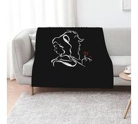 FJAUOQ Flannel Blanket Beauty Within The Beast Lightweight Fluffy Cozy Bed Blanket Soft Fleece Plush Warm Throw Blanket fit Decorative Couch Sofa Suitable for All Season 50x40 inches