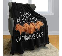 FJAUOQ Funny Capybaras Blanket 40"x50" Soft Warm Plush Fleece Throw Blankets Capybara Gifts for Capybara Lovers