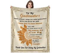 FJAUOQ Godmother Throw Blanket,Super Soft and Comfy Godmother Blanket,God Mother Birthday Gifts Ideas for Thanksgiving Day Halloween,Christmas 50"X60"
