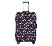 FJAUOQ Golden Anchor Anchor Print Luggage Cover-Travel Suitcase Protector Covers Washable Fits 18-32 Inch Luggage(Not Included Suitcase)