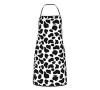 FJAUOQ Holstein Cow Dairy Cow Spots Kitchen Apron Women And Men Apron Soft Polyester Bib Apron For Home, Kitchen, Cooking, Dinner, Gardening