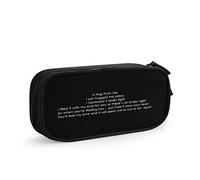 FJAUOQ Inspirational Quotes Large Capacity Pen Pencil Case Funny Cool Motivational Sayings Love Letter Fashion Hand Drawn Simple Stationery Bag Holder for School Office Student Girls Boys