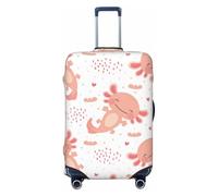 FJAUOQ Kawaii Axolotl Cute Cartoon Luggage Cover-Travel Suitcase Protector Covers Washable Fits 18-32 Inch Luggage(Not Included Suitcase)