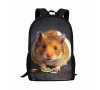 FJAUOQ Kids Backpack Hamster Print Cute Lightweight Elementary School Bookbags for Toddlers Boys Girls