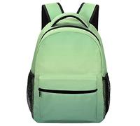 FJAUOQ Large School Backpack for Teens Boys Girls Gradient Sage Green Color Lightweight Travel Daypack Book Bag