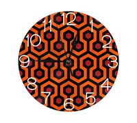 FJAUOQ Overlook Hotel Carpet The Shining Wall Clock Silent Non-Ticking 10 Inch Round Wall Clock Home Decor Clock Art for Living Room Kitchen Bedroom