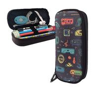 FJAUOQ Pencil Case Game Video Gaming Pattern Printed Big Capacity Pencil Case Pencil Pouch Simple Stationery Organizer for Office Travel Holder Box
