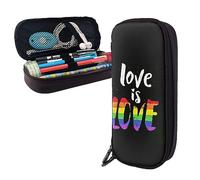 FJAUOQ Pencil Case Love is Love Printed Big Capacity Pencil Case Pencil Pouch Simple Stationery Organizer for Office Travel Holder Box