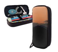 FJAUOQ Pencil Case Mountain Silhouette at Sunset Printed Big Capacity Pencil Case Pencil Pouch Simple Stationery Organizer for Office Travel Holder Box