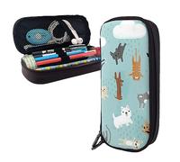 FJAUOQ Pencil Case Raining Cats & Dogs Printed Big Capacity Pencil Case Pencil Pouch Simple Stationery Organizer for Office Travel Holder Box