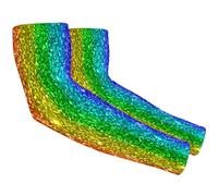 FJAUOQ Rainbow Arm Sleeves with Thumb Hole Gardening Sleeves UV Sun Protection Arm Covers for Women Men