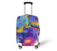 FJAUOQ Rainbow Graffiti Splash Luggage Cover Travel Suitcase Colorful Street Style Pattern Protective Cover Trunk Case Suitcase Protector Gifts for Women Girls