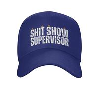 FJAUOQ Shit Show Supervisor Hat Men Baseball Hat Fashionable Caps Blue