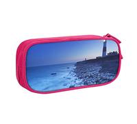 FJAUOQ The Seaside Lighthouse Pencil Case Big Capacity Pen Marker Box Makeup Bag Polyester Stationery Organizer with for School Office