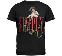 FJAUOQ Tina Turner Simply The Best Men Tee T-Shirt Cotton Round Neck Black