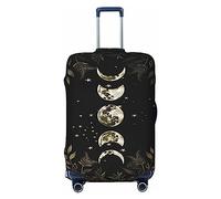 FJAUOQ Travel Luggage Cover Gothic Moon Polyester Suitcase Protector Elastic Washable Luggage Cover With Concealed Zipper Fits 18-32 Inch Luggage