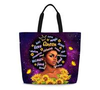 FJAUOQ Women Tote Bags African American Woman Shoulder Bag Afro Black Girl Magic Satchel Handbags For Shopping,Work,Grocery,Gym