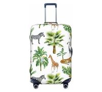 FJAUOQ Zebra Tiger Giraffe Tropical Palm Tree Luggage Cover-Travel Suitcase Protector Covers Washable Fits 18-32 Inch Luggage(Not Included Suitcase)