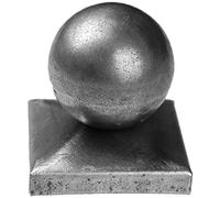 FJB Weld-On Post Cap with 50mm Ball for Square Metal Posts Untreated Steel 50 x 50 mm / 4 off