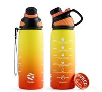Fjbottle Sports Water Bottle with Magnetic Lid and Time Marking- 710ml & 1000ml - Non-Toxic BPA Free & Eco-Friendly Tritan Co-Polyester Plastic - BPA-Free Bottle for Gym, Yoga, Outdoors, and Camping