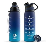 Fjbottle Sports Water Bottle with Magnetic Lid and Time Marking- 710ml & 1000ml - Non-Toxic BPA Free & Eco-Friendly Tritan Co-Polyester Plastic - BPA-Free Bottle for Gym, Yoga, Outdoors, and Camping